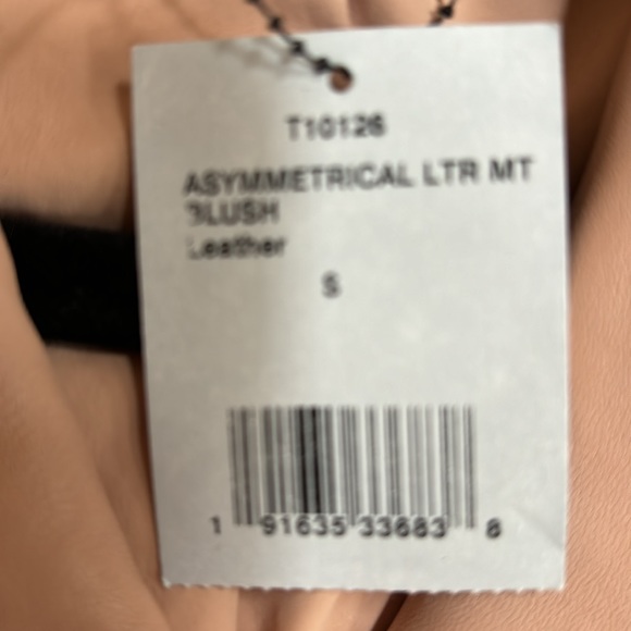 Cole Haan asymmetrical moto leather jacket - Picture 4 of 4